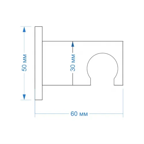 Держатель для лейки PAINI фиксированный, круглый, брашированное золото PVD