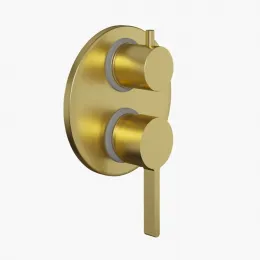 Смеситель для ванны PAINI Brera встраиваемый, брашированное золото PVD (PJ)