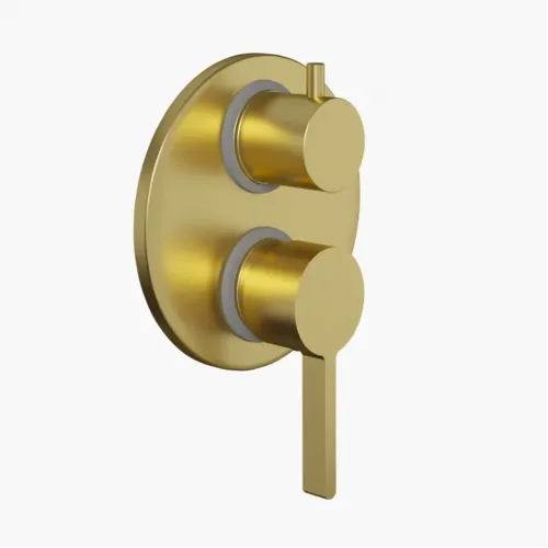 Смеситель для ванны PAINI Brera встраиваемый, брашированное золото PVD (PJ)