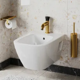 Смеситель для биде PAINI Domus без донного клапана, брашированное золото PVD (PJ)