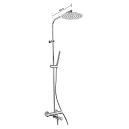 Душевая система PAINI Cox 250 мм, ультратонкий с термостатом, хром (CR)