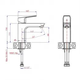Комплект смесителей PAINI Viva Style 3в1, для раковины и ванны с гарнитуром
