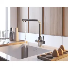 Смеситель для кухни PAINI Norda с подводом для фильтра, никель PVD