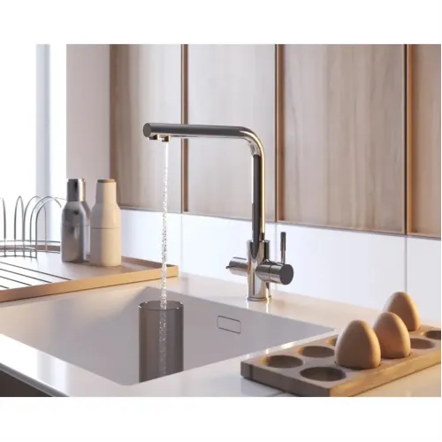 Смеситель для кухни PAINI Norda с подводом для фильтра, никель PVD