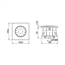 Душевая форсунка PAINI 50CR721IQ, хром (CR)