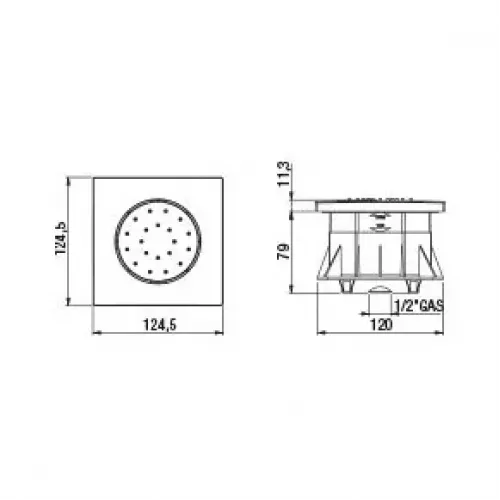 Душевая форсунка PAINI 50CR721IQ, хром (CR)