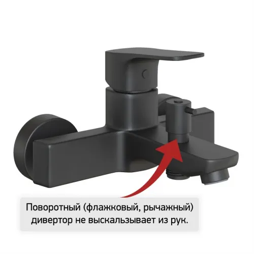 Смеситель для ванны PAINI Viva Style без аксессуара, черный (YO)