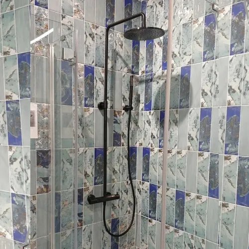 Душевая система PAINI Cox 250 мм, с термостатом, черный брашированный PVD (PZ)