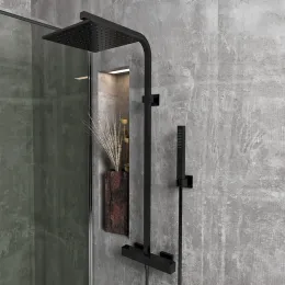 Душевая система PAINI Dax-R с термостатом, черный брашированный PVD (PZ)