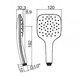 Душевая лейка ручная PAINI Pescara, хром (CR)