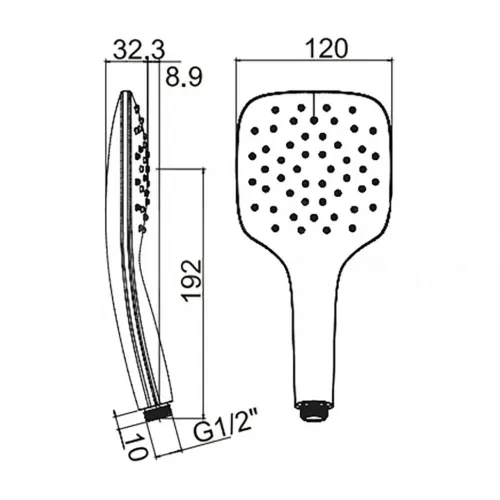 Душевая лейка ручная PAINI Pescara, хром (CR)