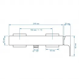 Смеситель для душа PAINI Grazia без аксессуаров, черный брашированный PVD