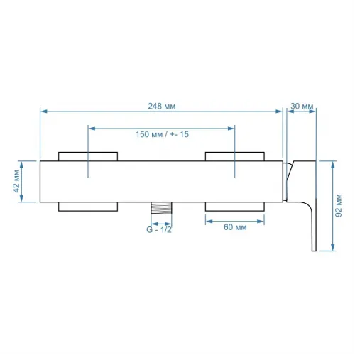 Смеситель для душа PAINI Grazia без аксессуаров, черный брашированный PVD
