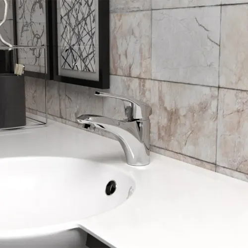 Смеситель для раковины PAINI Trento без донного клапана, хром (CR)