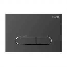 Клавиша двойного смыва URBATEC овальные кнопки, черный матовый