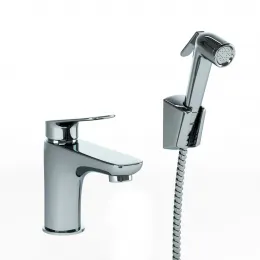 Смеситель для раковины PAINI Laguna без донного клапана, с гигиеническим душем, хром (CR)