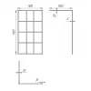 Душевая перегородка 110x195 рисунок решетка