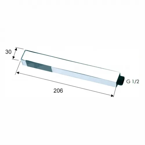 Душевая лейка ручная PAINI Quadra 30х206 мм, латунь, 1 режим, хром (CR)