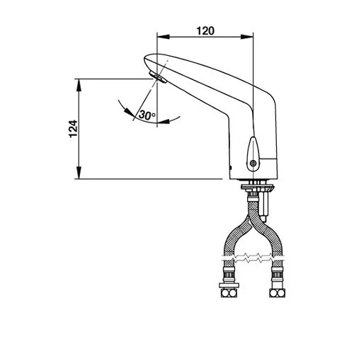 Смеситель бесконтактный Presto Volta 55216 для раковины