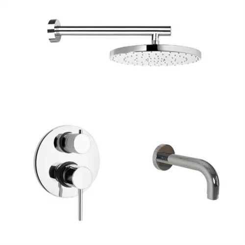 Комплект на 2 потребителя Cox PAINI, для ванны с верхним душем, хром