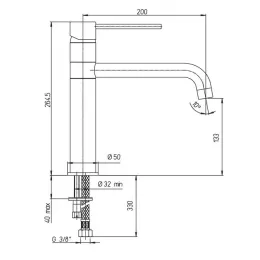 Смеситель для кухни PAINI Cox 78CR579KM, хром (CR)