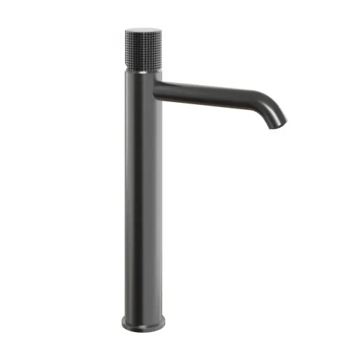 Смеситель для раковины PAINI Cox Grip без донного клапана, высокий, черный брашированный PVD (PZ)