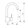 Смеситель для кухни PAINI Cox Edimburgo, хром (CR)