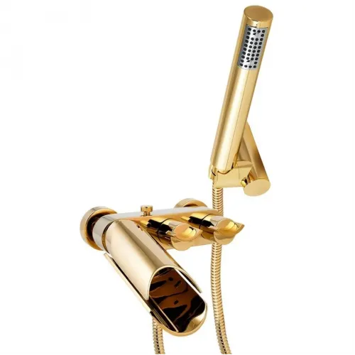 Смеситель для ванны PAINI Morgana с аксессуаром, золото PVD (OP)