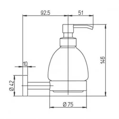 Дозатор для жидкого мыла PAINI Pixel, хром (CR)