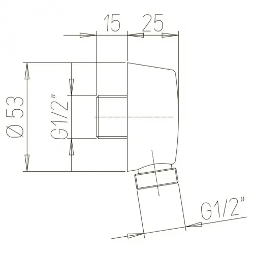 Вывод для воды PAINI круглый, хром (CR)