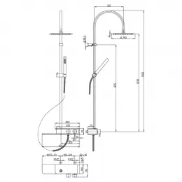 Душевая система PAINI Pad, хром (CR)