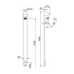 Кран душевая панель Presto Dl 400 Se 27400