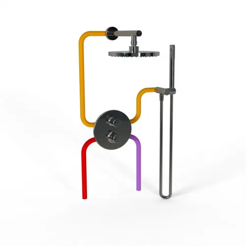 Комплект на 2 потребителя с термостатом Cox PAINI, для душа, хром