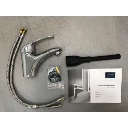 Смеситель для раковины PAINI Trento без донного клапана, хром (CR)