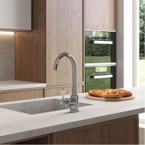 Смеситель для кухни PAINI Duomo удлиненный излив, хром (CR)