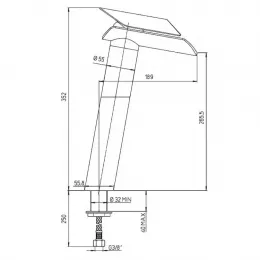 Смеситель для кухни PAINI Morgana, никель, излив стекло, никель PVD (PW)
