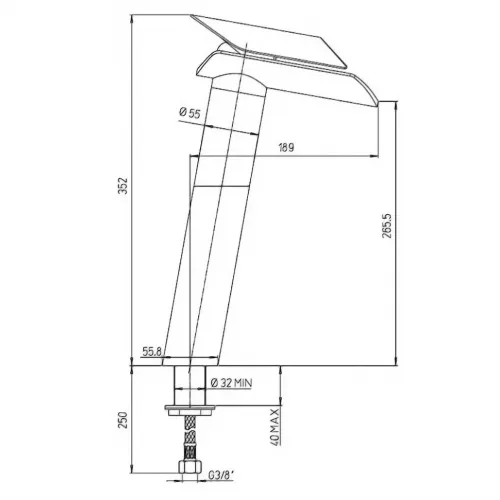 Смеситель для кухни PAINI Morgana, никель, излив стекло, никель PVD (PW)