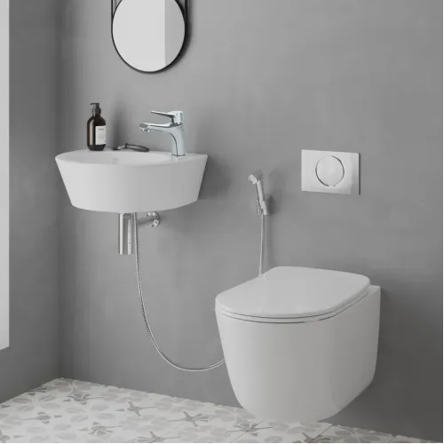 Смеситель для раковины PAINI Messina с гигиеническим душем, хром (CR)