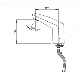 Кран бесконтактный Presto Volta S 55083