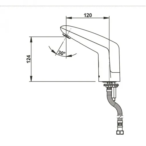 Кран бесконтактный Presto Volta S 55083