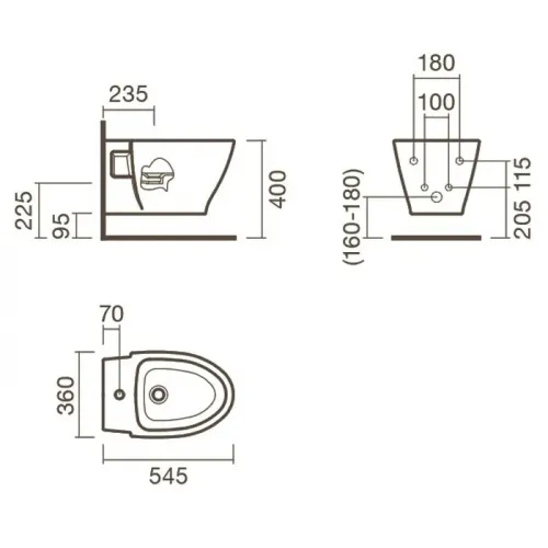 Биде подвесное Sanitana POP ART