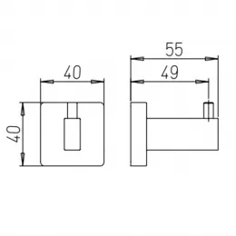 Крючок для халата PAINI Dax-R, хром (CR)