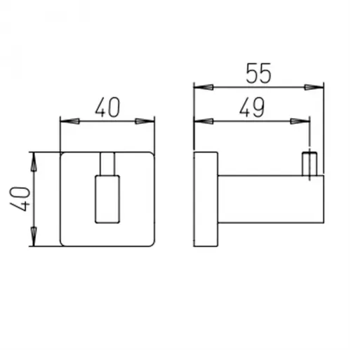 Крючок для халата PAINI Dax-R, хром (CR)