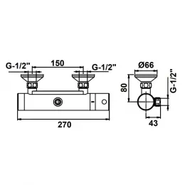 Смеситель бесконтактный Presto 9400 52358 для душа