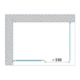 Душевое ограждение 120х80 см PAINI Dax, прямоугольное, раздвижное, универсальное, хром