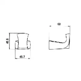 Крючок для халата PAINI Lady, хром (CR)