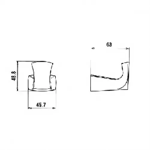Крючок для халата PAINI Lady, хром (CR)