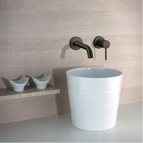 Смеситель для раковины PAINI Cox встраиваемый, черный брашированный PVD (PZ)