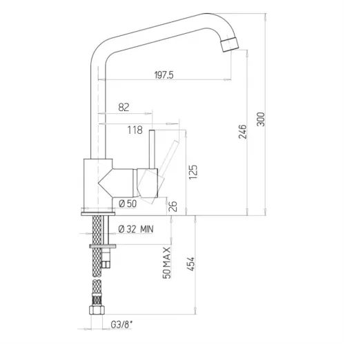 Смеситель для кухни, PAINI Cox, GRANITE AVENA
