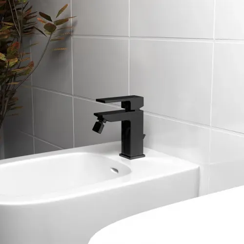 Смеситель для биде PAINI Dax с донным клапаном, черный брашированный PVD (PZ)